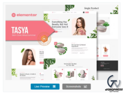Tasya - Skin Care WooCommerce Elementor Template Kit