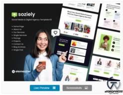 Soziely | Social Media & Digital Marketing Agency Elementor Template Kit