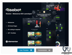 Risebot - Metaverse IGO Launchpad Elementor Template Kit