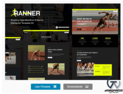Ranner - Marathon Running Club & Sports Elementor Template Kit