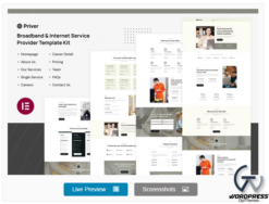 Priver - Broadband & Internet Service Provider Elementor Pro Template Kit