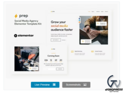 Prep - Social Media Agency Elementor Template Kit