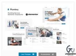 Plumboy - Plumbing Services Elementor Template Kit