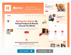 Opiniun - Opinion Surveys Elementor Template Kit