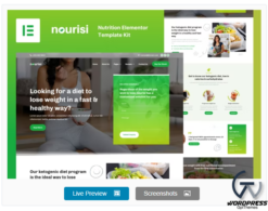 Nourisi - Nutrition Elementor Template Kit