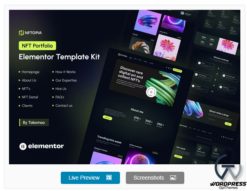 Nftopia - NFT Portfolio Elementor Pro Template Kit