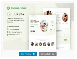 Luxspa – Spa & Wellness Center Elementor Template Kit