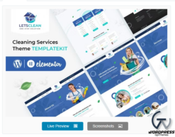 LetsClean - Cleaning Services Elementor Template Kit