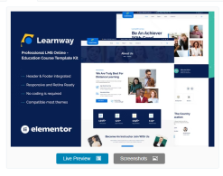 Learnway - Professional Online Education Courses Elementor Template Kit
