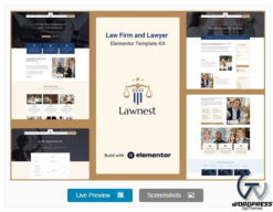 Lawnest - Law Firm & Lawyer Elementor Pro Template Kit