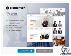 Lawkit - Attorney Law Firm Elementor Template Kit