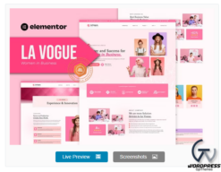 La Vogue - Feminine Business Elementor Template Kit