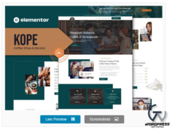 Kope - Cafe Coffee Shop & Bar Elementor Template Kit