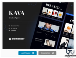 Kava - Creative Agency Elementor Template Kits
