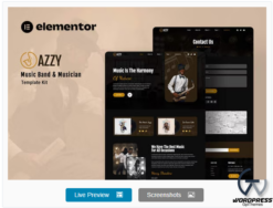 Jazzy - Music Band & Musician Elementor Template Kit