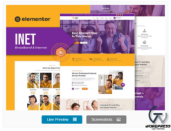 Inet - Broadband & Internet Service Provider Elementor Pro Template Kit