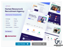Hirework - Human Resource & Recruitment Agency Elementor Pro Template Kit