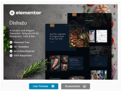 Dishszo – Restaurant & Cafe Elementor Template Kit