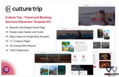 Culture Trip - Travel and Booking Services Elementor Template Kit