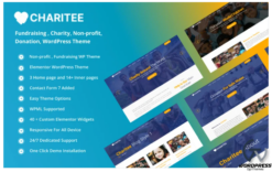 Charitee - Non-Profit Fundraising Donation WordPress theme.