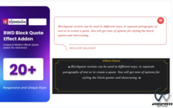 Block Quote WordPress Plugin For Elementor