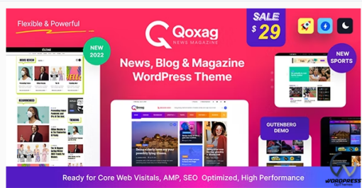 Qoxag WordPress News Magazine Theme