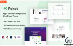 Poket – Apps Software Responsive WordPress Theme