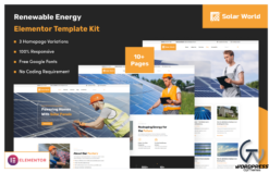 Solar World - Renewable Energy Elementor Template Kit