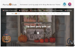 Party Club - Halloween Multifunctions Landing page with Blog Wordpress Theme