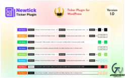 Newtick - Ticker WordPress Plugin for Sticky and Sidebar