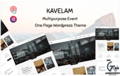 Kavelam - Multipurpose Event Management One Page WordPress Theme