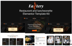 Eattery - Restaurant and luncheonette Elementor Template Kit