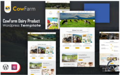 Cow Farm Dairy Product Wordpress Template
