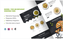 Burgera - Food and Restaurant One Page WordPress Theme