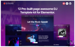 Birama - DJ Music Elementor Template Kit