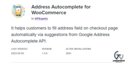 Address Field Autocomplete For WooCommerce 1.2.0