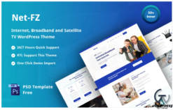 Netfz - internet provider, broadband, and satellite TV responsive WordPress Theme