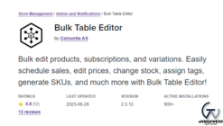 Woocommerce Bulk Table Editor 2.4.15