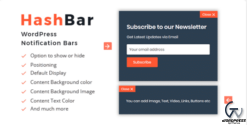 HashBar Pro – WordPress Notification Bar WordPress Plugin with original license key Activation for lifetime