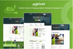 EVdriveX - Electric Vehicle & Charging Station Elementor Template Kit