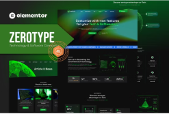 Zerotype - Technology & Software Company Elementor Template Kit