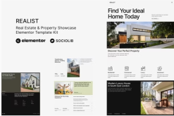 Realist - Real Estate & Property Showcase Elementor Template Kit