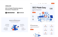Analog - SEO & Digital Marketing Agency Elementor Template Kit