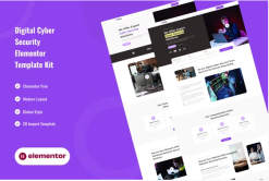 Cybra - Digital Cyber Security Elementor Template Kit