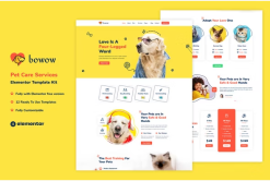 Bowow - Pet Care Services Elementor Template Kit