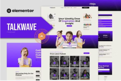 Talkwave - Podcaster Elementor Template Kit
