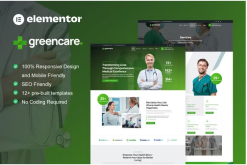 GreenCare - Medical Services Elementor Pro Template Kit