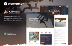 Climbiz – Climbing Club & Extreme Sports Elementor Template Kit