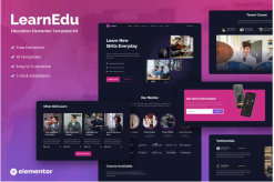 LearnEdu - Education & Online Learning Elementor Template Kit