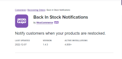 WooCommerce Back In Stock Notifications 2.0.5